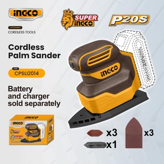 Ingco 20V Cordless Lithium-Ion Palm Sander Battery and Charger Sold Separately CPSLI2014 ICPT