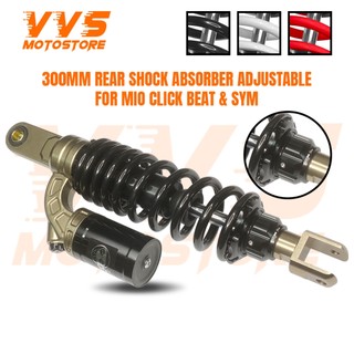 325mm Rear Shock Absorber Adjustable For Mio Click Beat & Sym Ultra Durable Made in Thailand