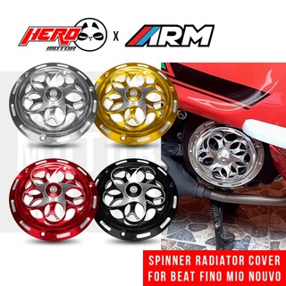 Spinner Radiator Cover For Beat FI Fino Mio Nouvo Scoopy Vario Vespa Heavy Duty CNC Aluminum Alloy