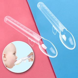 Silicone Medicine Feeder Spoon Measuring Cartridge Baby Medication Assistance