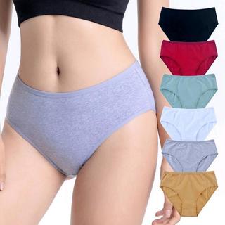 12pcs Assorted 161 Panty Plain Cotton Women Comfy Cotton Plain add one size Lingerie Womenswe