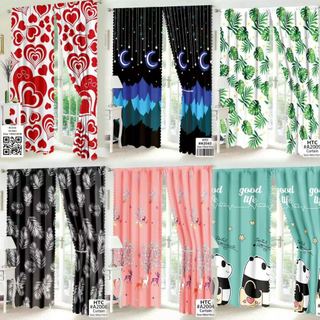 enxy 5D Flower curtain for window or door home decoration 1pc (Size : 100cm × 210cm )