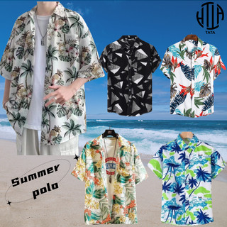 TATA FASHION NEW Party Gathering Fashion Polo Tshirt Korean Style Summer Polo Shirt for Men