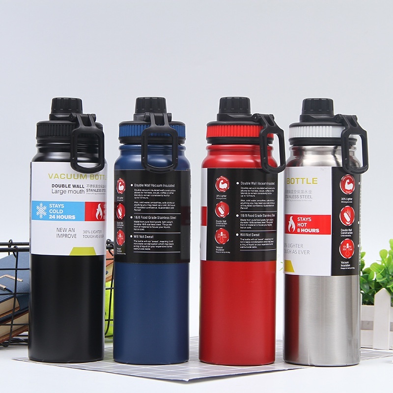 กระบอกน้ำเก็บอุณหภูมิ สเตนเลส316 ความจุ 800ml / 1000ml ขวดน้ำสแตนเลส316 กระบอกน้ำเก็บความเย็น Vacuum Bottle ขนาด