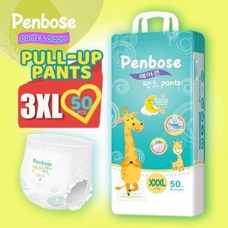 Penbose Baby Diaper or Pull Up Pants Tapes M/L/XL/XXL/3XL 50pcs diaper for Baby Unisex Ultra thin