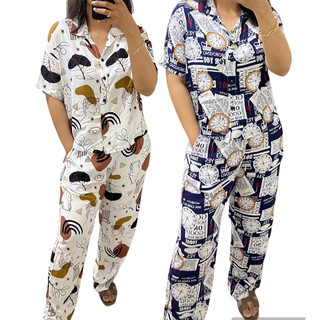Tagless.ph 0267 JACKY printed Polo and Pants Coordinates|Terno|Set