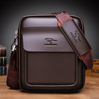 Business vertical one-shoulder men's faux leather messenger bag fashion casual bag#B0167