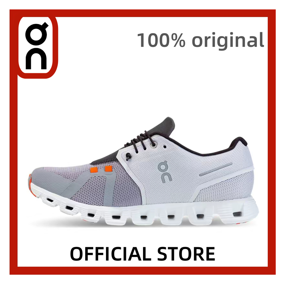 【ต้นฉบับ】On Running Cloud 5 รองเท้าผ้าใบรองเท้าผ้าใบสูงส้นต่ําสีขาวสีเทาสีดําสําหรับผู้ชาย 68.98766