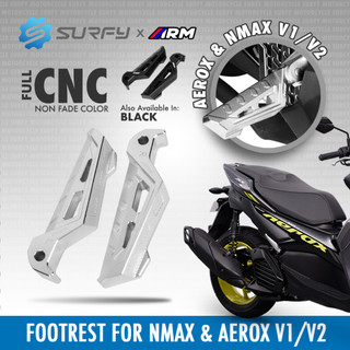 ARM Passenger Footrest For Nmax Aerox v1&v2 Full CNC Rear Pedal Anti-Slip Design
