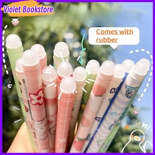 5pcs Erasable Gel Pen Cute Pen Blue Ink With Eraser Magic Blue Pen 1PC School Stationery Supplies