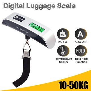 Portable Digital Luggage Weight Scale 10g-50kg LCD Display Travel Weighing Hanging Scales