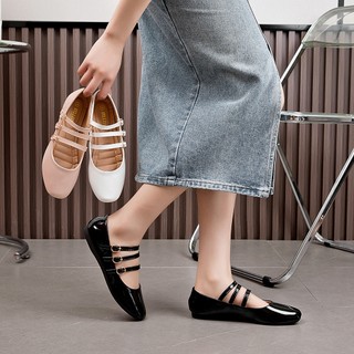 COCO#BX10 New Korean Elegant Glossy Doll Shoes