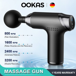 OOKAS Portable Massage Gun Massager Electric Body High Frequency Muscle Relaxing Pain Relief