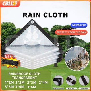CBLUE Rain Cloth With Rope Transparent Waterproof Thickened Outdoor Plastic sheet balcony Car Truck