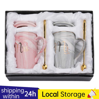 Personalized Mug 13.5 Oz Mr and Mrs Coffee Mugs Wedding Gift Couple Bride and Groom Ceramic Marble