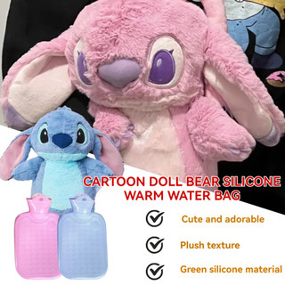 Anime Kawaii Turo Lilo Stitch Plush Hot Water Bottle Winter Women'S Home Water Filling Hand Warmer