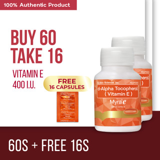 Myra E 400 I.U. 60s Capsules + FREE Myra E 400 I.U. 16s Capsules