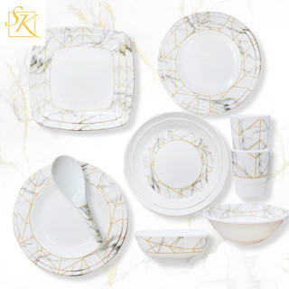 4PCS SET Skyline Design Melamine ware Dinnerware plate,bowls,cups (SKYLINE-X)