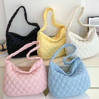 JNK #Q2023 Fashionable Korean Style Large Quilted Tote Bag Shoulder Bag Fashionable Casual Bag