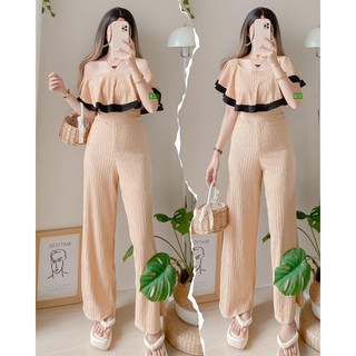 Britanny 2way Jumpsuit Barkcrepe|plain fits small-large