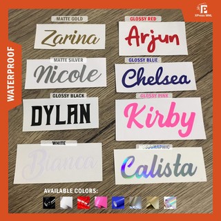 Customize Text Name Cut Out Decal Stickers Waterproof for Motors, Tumbler, Laptop, Mugs, Glass,COD