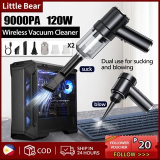 120W Small Vacuum Cleaner Portable Wireless Mini Handheld Wet&Dry Cordless Vacuum For Car/Home/Bed