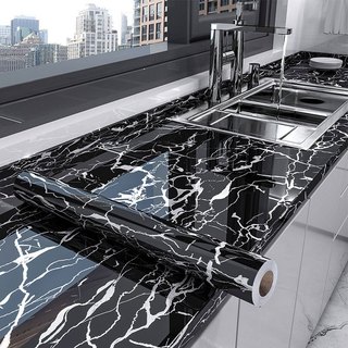 Kitchen Oil-proof Stickers Marble Waterproof Moisture-proof and High Temperature Resistant Stickers