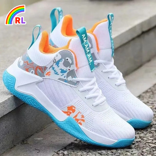 RAINBOW Basketball Shoes for Men Outdoor Mid to High Top Anti-slip Shoes for Men Sports Sneakers