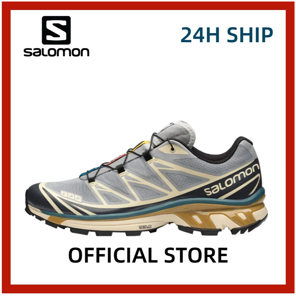 【100%ORIGINAL】SALOMON XT-6 Battlefield Gray Sneakers Calf Skin Unisex 414551
