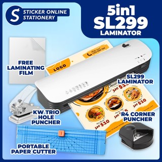 OFFICOM Laminator SL299 A4 Hot & Cold Laminating Machine for Documents Photos School Office