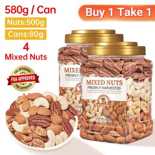 Mr.Squirrel 500g Mixed Nuts (Almonds, Walnuts, Cashew,Pecan,Pistachio,Macadamia）Trail Mix Nuts