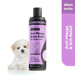 Anti-Mange & Itch Relief 2-in-1 Organic Pet Shampoo for Sensitive Skin – Dogs & Cats – 250ml