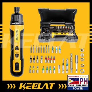 KEELAT Mini Cordless Screwdriver Set 42Pcs USB Charging Electric Hand Drill Electric screwdriver Set