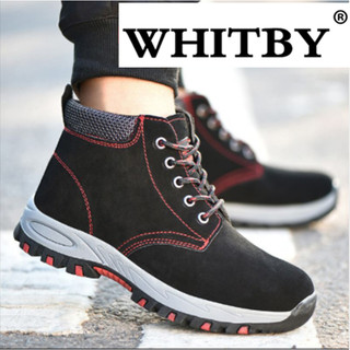 Safety Shoes Steel Toe Cap Men and Women Anti-smashing Anti-puncture Light Safety Boots Works Shoes