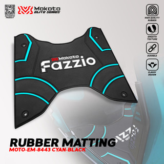MOKOTO ELITE SERIES YAMAHA MIO FAZZIO FOOTBOARD RUBBER MATTING W/ EMBOSSED LOGO ANTI-SKID