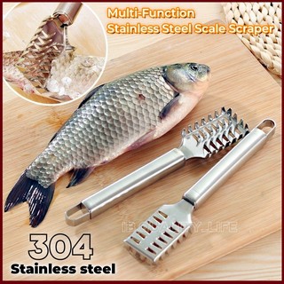 1Pc Fish Scale Remover Stainless Steel Fish Scale Remover Cleaner Scraper Kitchen Peeler Tool COD