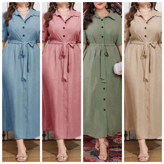 Womens plain maxi dress plus size button down maxi dress