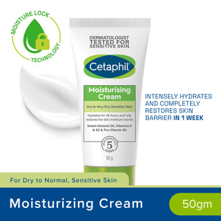 Cetaphil Moisturizing Cream 50g for Face & Body [Hydrates and Restores Dry and Sensitive skin]