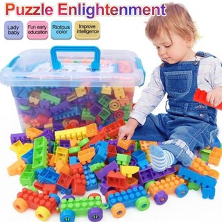 128,256,384 pcs Macaron Building Blocks For Toddlers To Build Educational Toys DIY Creative Game Set