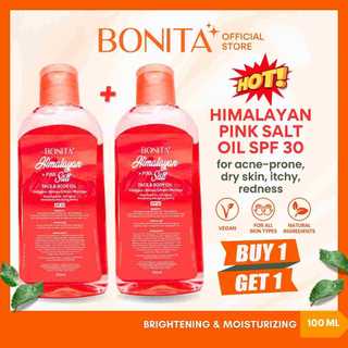 Bonita Himalayan Pink Salt Face and Body Oil with SPF 30, Korean Citron, Collagen, Moringa | Organic