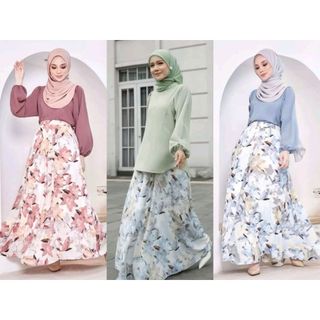 HQT  FASHION SEXYDRESS # 1891  FLORAL   MUSLIM  MAXI  TERNO  SKIRTS