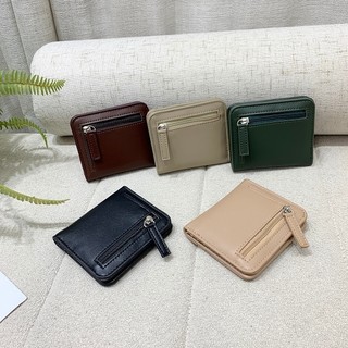 Mini Coins Wallet Slim Short Bifold with Card Slot PU Leather