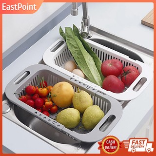 Kitchen Sink Drain Basket Washing Basket Fruit Vegetable Storage Basket Rack Sink Dish Rack Kitchen