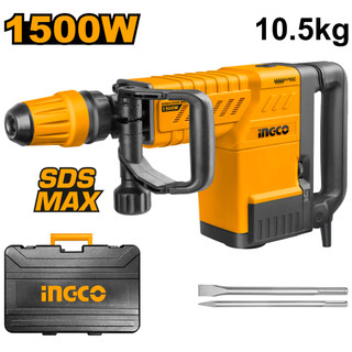 Ingco 1500W Demolition Breaker / Hammer with 2pcs Chisel PDB15006 IPT