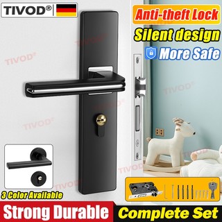 Alloy Main Door Lock Set With Anti-theft Lock Core  Silent Doorlock Door knob Hardware Lock Doorknob