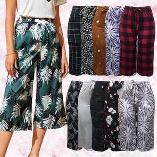 Women's Tokong Printed Square Pants Cropped Assorted Design COD