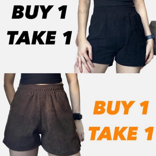 JJF. High Waist Corduroy MAKAPAL Shorts for Women (BIG SIZE & Regular)  Basic 2 Pockets