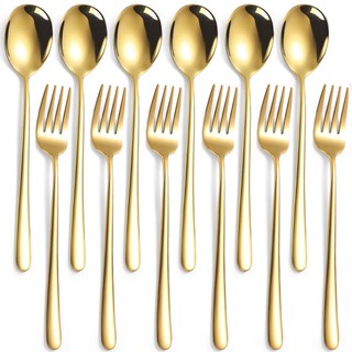 Stainless Steel Spoon and Fork Set Korean Style Cutlery Dinnerware Food-Grade Kutsara Tinidor Set