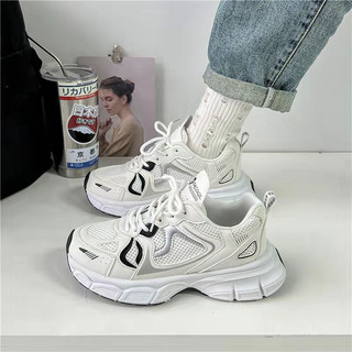 NEW Fashion Wedge Unisex White Sneakers Women ventilate Casual Couple Rubber Shoes