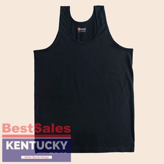 Kentucky Plain Black Sando Tank Top for Adult Men